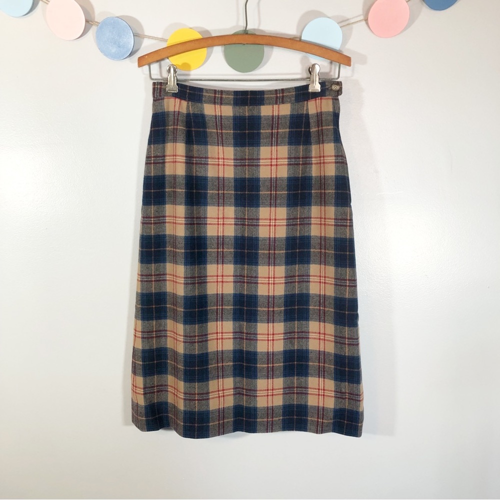 Pendleton Vintage Tartan Plaid Wool Skirt